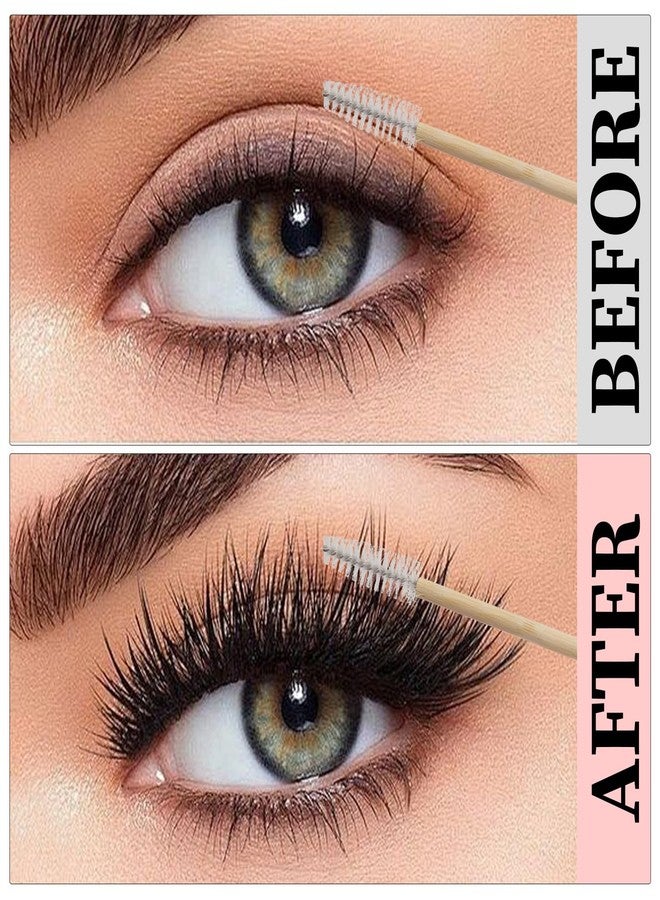 MyAoKuE-UP 300PCS Disposable Mascara Wands Spoolie Brush Bamboo Eyebrow Brushes Eyelash Extension Applicator Makeup Kits.myaokue-up(White) - Image 5